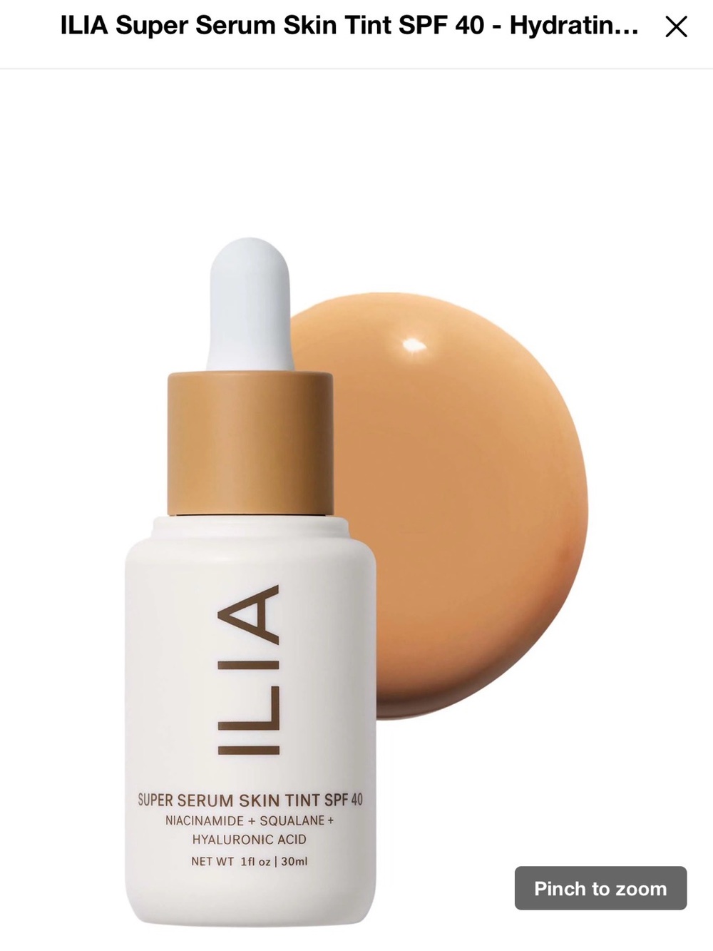 ILIA Skin Tint Dropper Bottle in White and Copper